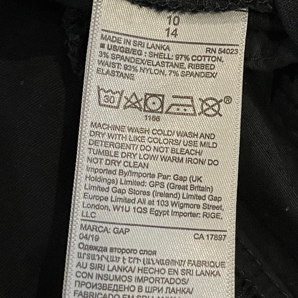 GAP Black MATERNITY Best Girlfriend Pants Trousers Size 10 Pull On - Picture 6 of 12